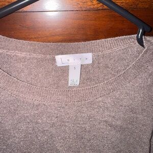 Leith Women's Taupe Crew Neck Sweater